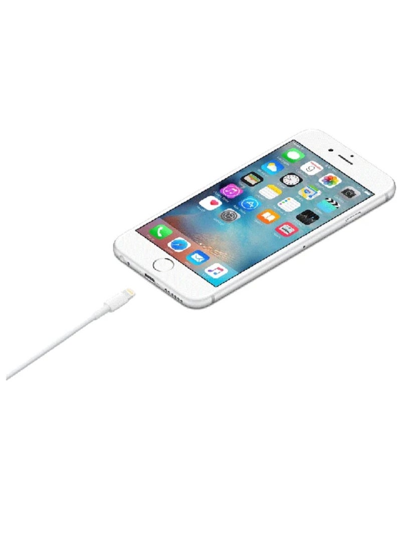 كابل شحن USB-C إلى Lightning متوافق مع أجهزة Apple، طول 2 متر، أبيض - Image 2